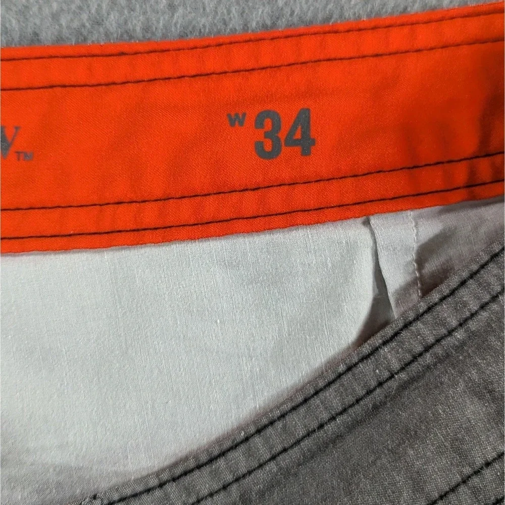 Goodfellow Mens Striped Board Shorts 34 Blue‎ Gray White